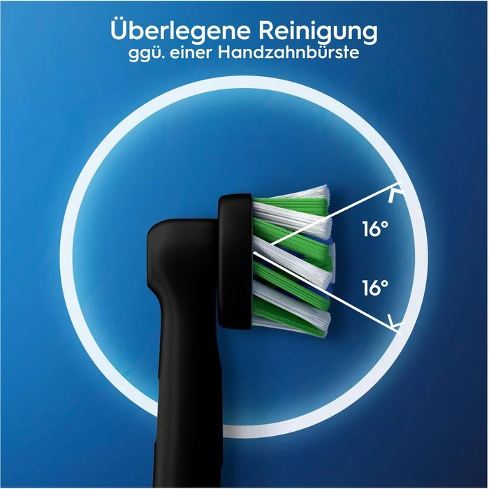 Oral B Oral-B Aufsteckbürsten CrossAction Black Edition, Borsten Mit CleanMaximiser, Schwarz, 10 Stück 2 Oral B Oral-B Aufsteckbürsten CrossAction Black Edition, Borsten Mit CleanMaximiser, Schwarz, 10 Stück – Bild 2