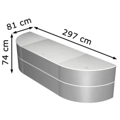 Kerkmann Empfangstheke Padua 1, 3538, Silber / Weiß, 297 X 74 X 81cm, Rezeption -Produkte Für Zuhause e32de3996abc4efdacf305d6e3c793e719dcedee empfangstheke kerkmann padua 1 3538