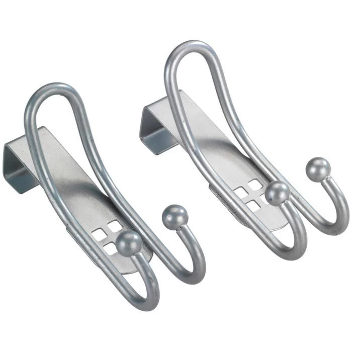 Wenko Kleiderhaken 22697100, Für Die Tür, Silber, Metall, 2 Haken, 2 Stück 3 Wenko Kleiderhaken 22697100, Für Die Tür, Silber, Metall, 2 Haken, 2 Stück – Bild 3