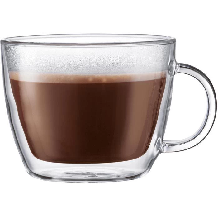 Bodum Kaffeegläser Bistro Caffe Latte 10608-10, Doppelwandig, Mit Henkel, 450ml, 2 Stück 2 Bodum Kaffeegläser Bistro Caffe Latte 10608-10, Doppelwandig, Mit Henkel, 450ml, 2 Stück – Bild 2