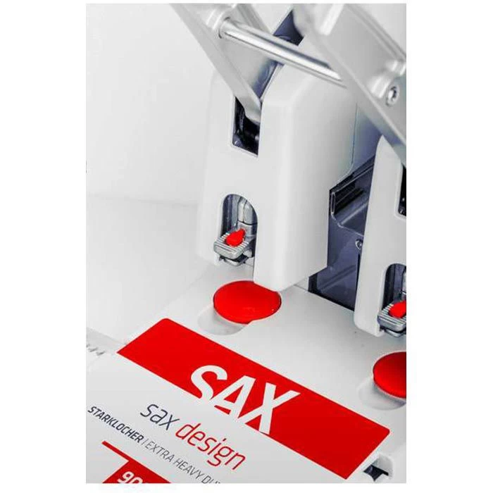 Sax Locher Design XXXL, 0-908-10, Weiß, Registraturlocher, Stanzleistung Ca. 150 Blatt 4 Sax Locher Design XXXL, 0-908-10, Weiß, Registraturlocher, Stanzleistung Ca. 150 Blatt – Bild 4