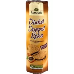 Alnatura Kekse Dinkel Doppelkeks, Zartbitter, BIO, Mit Kakaocreme-Füllung, 330g