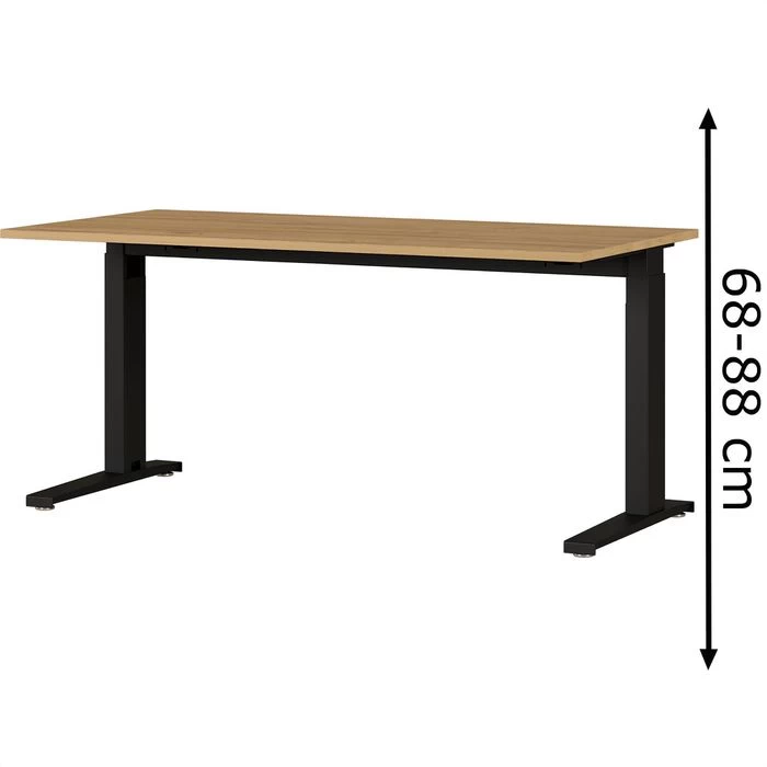 Germania Schreibtisch Agenda, 4240-582, Höhenverstellbar, 160 X 68-88 X 80 Cm, Eiche 1 Germania Schreibtisch Agenda, 4240-582, Höhenverstellbar, 160 X 68-88 X 80 Cm, Eiche