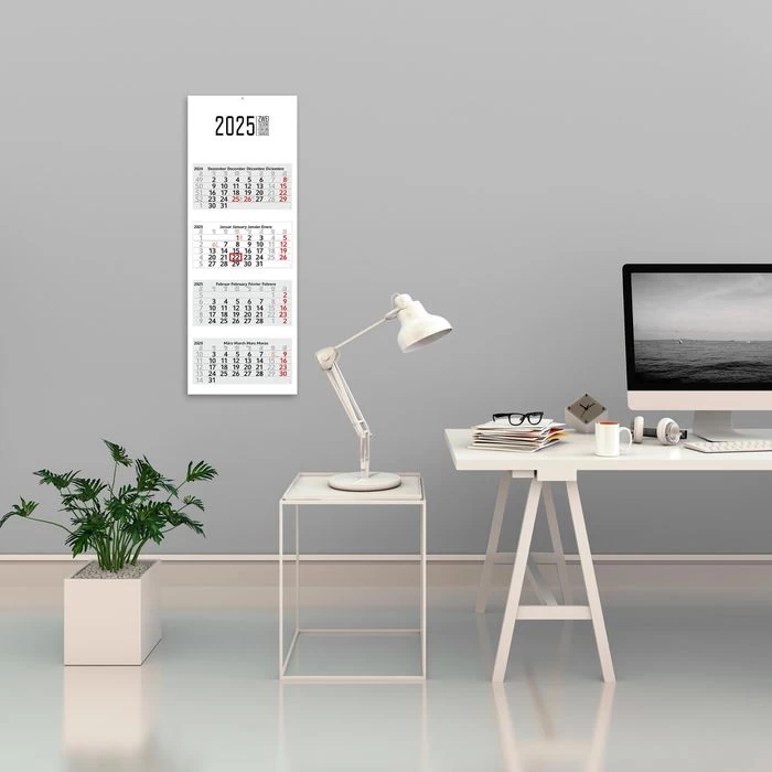 Geiger 4-Monatskalender Profil 4, Mit Datumsschieber, 33 X 90 Cm 2 Geiger 4-Monatskalender Profil 4, Mit Datumsschieber, 33 X 90 Cm – Bild 2