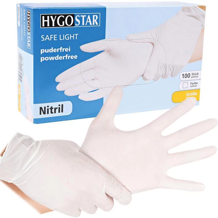 Franz-Mensch Einmalhandschuhe Safe Light, 27059, Nitril, Puderfrei, Weiß, 100 Stück, Größe M 1 Franz-Mensch Einmalhandschuhe Safe Light, 27059, Nitril, Puderfrei, Weiß, 100 Stück, Größe M