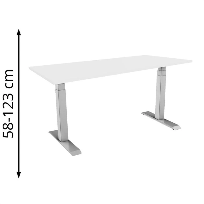 Celexon Schreibtisch EAdjust-58123, Weiß / Grau, Elektrisch Höhenverstellbar, 175 X 58-123 X 75cm 1 Celexon Schreibtisch EAdjust-58123, Weiß / Grau, Elektrisch Höhenverstellbar, 175 X 58-123 X 75cm
