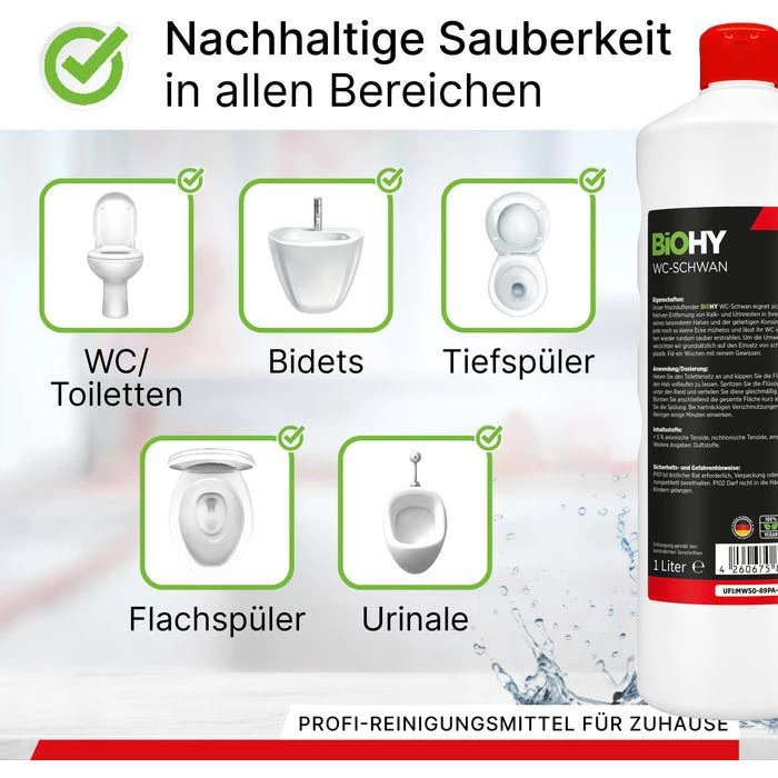 BiOHY WC-Reiniger WC-Schwan, 032-001, 100% Vegan, 750ml 4 BiOHY WC-Reiniger WC-Schwan, 032-001, 100% Vegan, 750ml – Bild 4