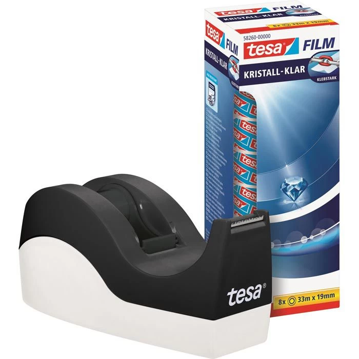 Tesa Klebefilmabroller 53915 Orca, Schwarz/weiß, Tischabroller Für Kleberollen 19mm X 33m 1 Tesa Klebefilmabroller 53915 Orca, Schwarz/weiß, Tischabroller Für Kleberollen 19mm X 33m