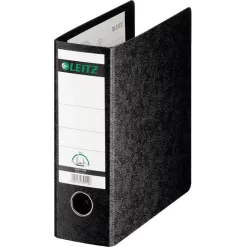 Leitz 1075-00-00 Ordner, A5 Hoch, Breit, Hartpappe, Schwarz