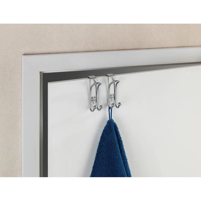 Wenko Kleiderhaken 22697100, Für Die Tür, Silber, Metall, 2 Haken, 2 Stück 2 Wenko Kleiderhaken 22697100, Für Die Tür, Silber, Metall, 2 Haken, 2 Stück – Bild 2