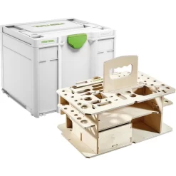 Festool Werkzeugkoffer Systainer³ SYS3 HWZ M 337, Leer, Kunststoff Klappkoffer Mit Holzeinsatz
