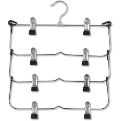 Zeller Kleiderbügel 17124 Aus Metall, Mit Klammern, Silber, Mehrfach-Rockbügel