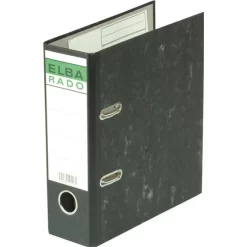 Elba Rado 10517 Ordner, A5 Hoch, Breit, Karton Schwarz