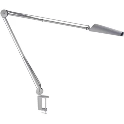 Luxo Schreibtischlampe Air T80 LED, Dimmbar, Aluminiumgrau, Mit Tischklemme