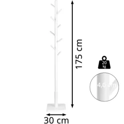 Vasagle Garderobenständer RCR010W02, Mit 8 Haken, Holz, Weiß -Produkte Für Zuhause f569bc69277456392d07d45cf98ed957defd8a1b garderobenstaender vasagle rcr010w02