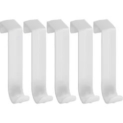 Wenko Kleiderhaken 4422010100, Für Die Tür, Weiß, Kunststoff, 1 Haken, 5 Stück