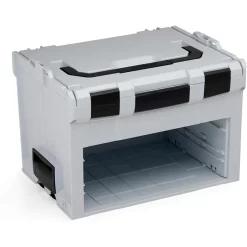 Bosch-Sortimo Werkzeugkoffer LS-BOXX, Leer, Kunststoff Klappkoffer, Grau