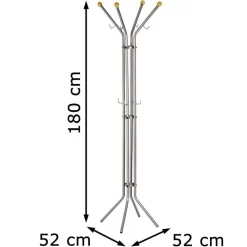 Alco Garderobenständer 2800, Mit 12 Haken, Metall, Silber -Produkte Für Zuhause fc7e37850a91bd6a489c815bf0805c462956f527 garderobenstaender alco 2800