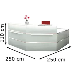 Kerkmann Empfangstheke Atlantis, Weiß, 250 X 110 X 250cm, Winkeltheke Mit Anbautisch -Produkte Für Zuhause fc8fd1d54c439396618d2e370dd761fe532c4c5e empfangstheke kerkmann atlantis weiss