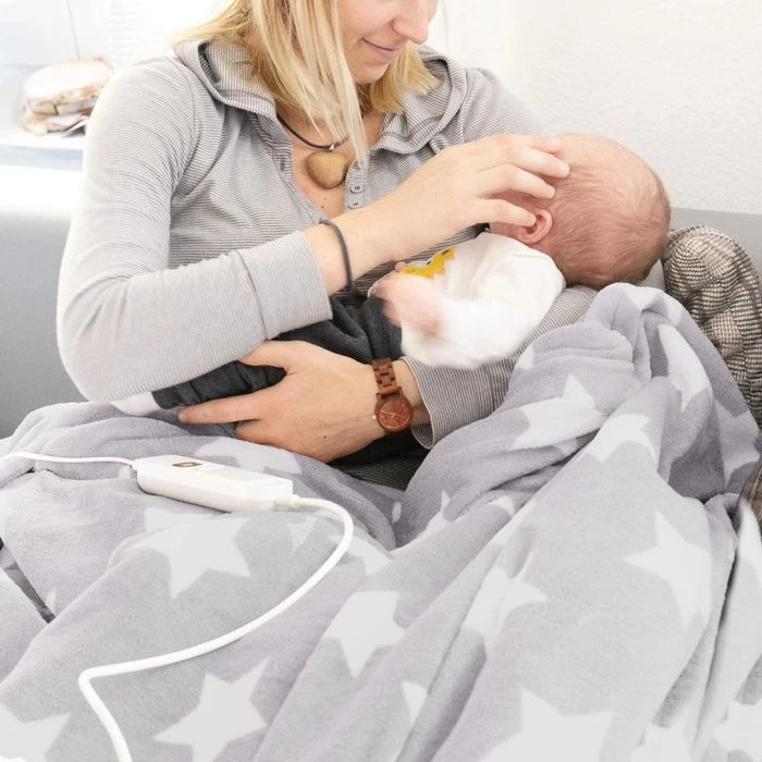 Navaris Heizdecke XXL, Grau, 3 Temperaturen, Abschaltautomatik, 180 X 130cm 5 Navaris Heizdecke XXL, Grau, 3 Temperaturen, Abschaltautomatik, 180 X 130cm – Bild 5