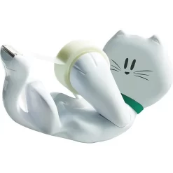 Scotch Klebefilmabroller Magic Cat-810, Weiß, Tischabroller Für Kleberollen 19mm X 33m