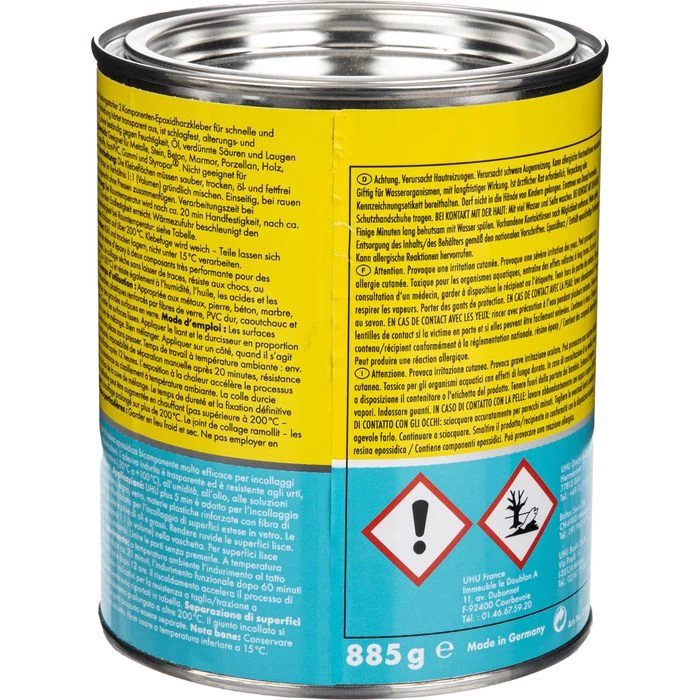 UHU® UHU 2-Komponentenkleber Plus Schnellfest, 885g, Binder, Mit Lösungsmittel, Wasserfest 2 UHU® UHU 2-Komponentenkleber Plus Schnellfest, 885g, Binder, Mit Lösungsmittel, Wasserfest – Bild 2
